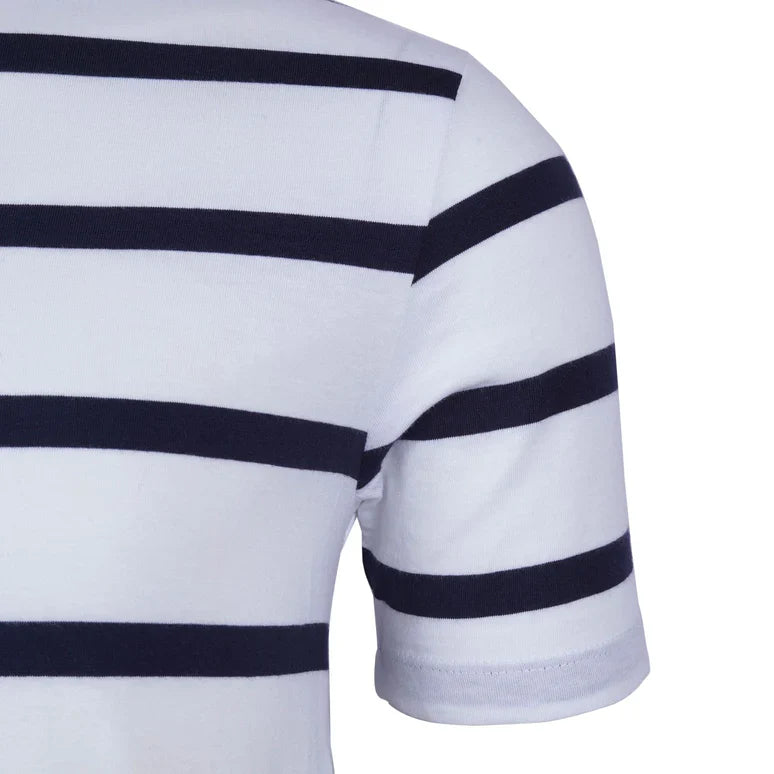 ZARA BLACK STRIPED RELAXED FIT TEE SHIRT | WHITE