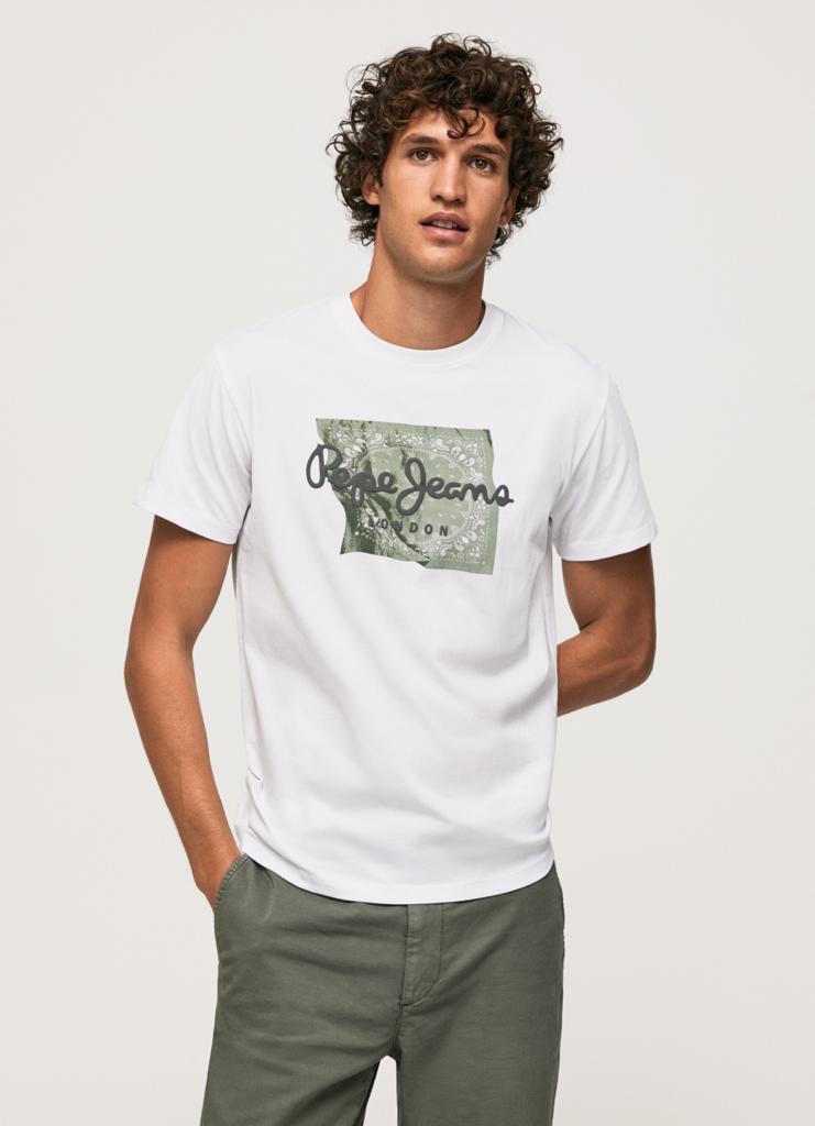 PEPE JEANS LONDON-ALCOTT-REGULAR FIT-T-SHIRT | WHITE