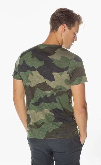 PEPE JEANS LONDON-PREMIUM T-SHIRT | GREEN CAMOUFLAGE