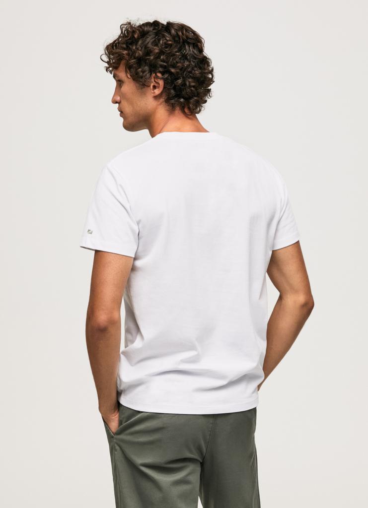 PEPE JEANS LONDON-ALCOTT-REGULAR FIT-T-SHIRT | WHITE