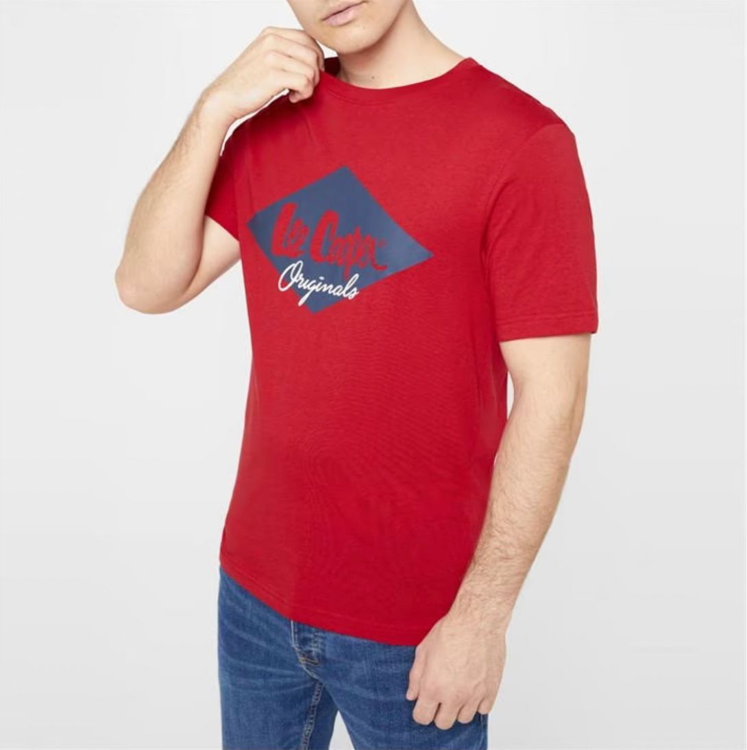 LEE COOPER-COOPER LOGO TEE SHIRT-MEN | RED