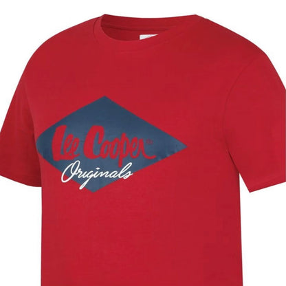 LEE COOPER-COOPER LOGO TEE SHIRT-MEN | RED