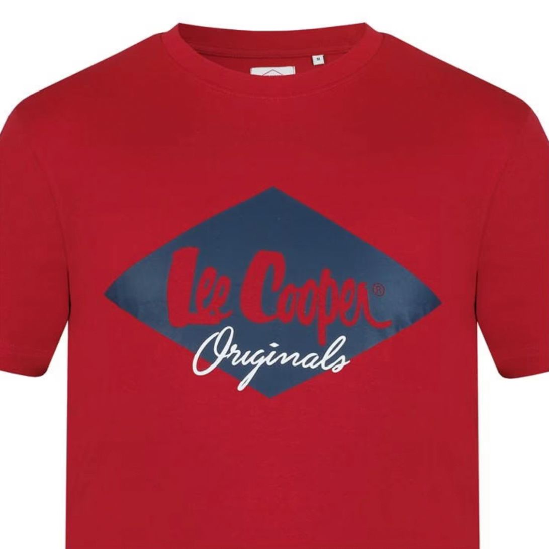 LEE COOPER-COOPER LOGO TEE SHIRT-MEN | RED