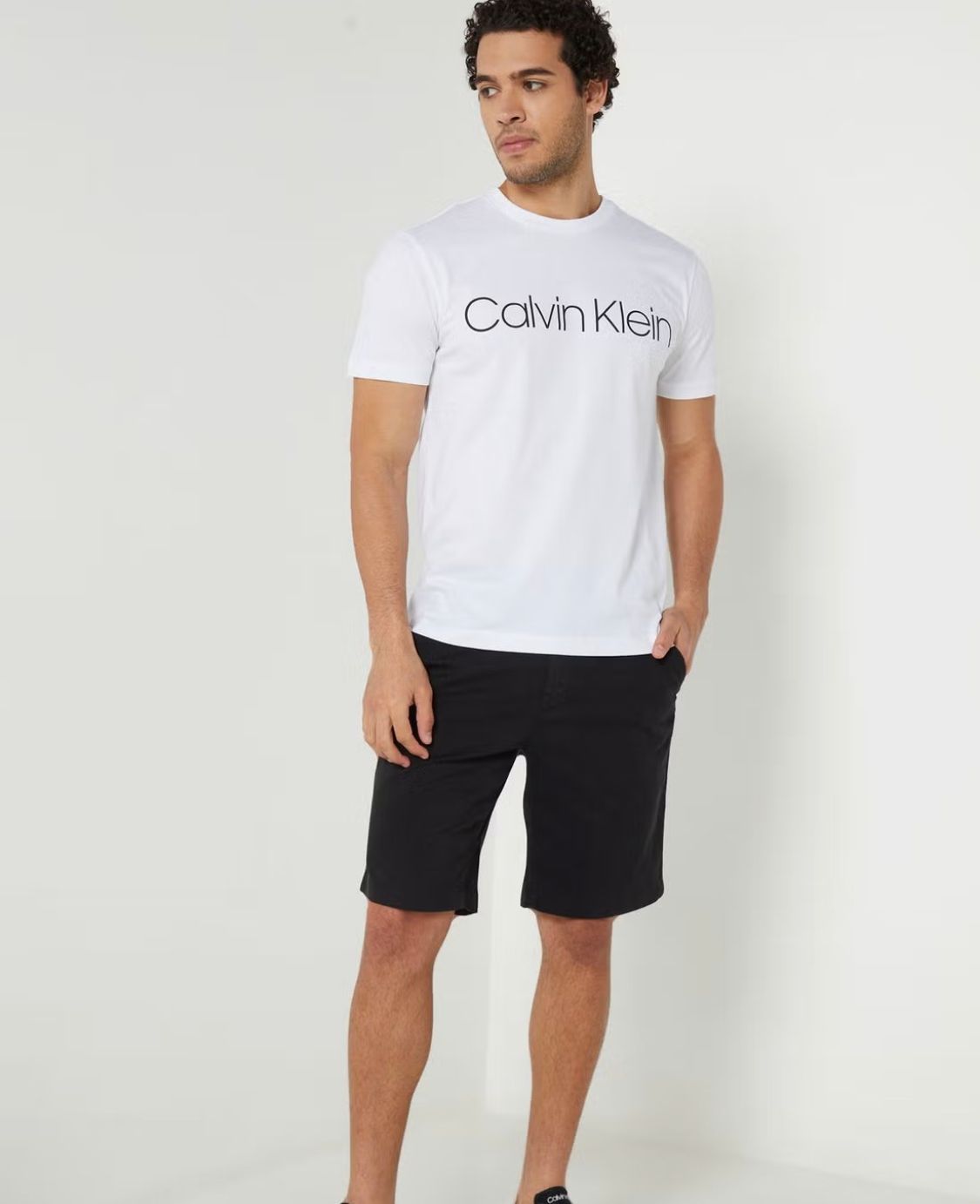 CALVIN KLEIN JEANS SLIM FIT MONO LOGO TEE SHIRT | WHITE