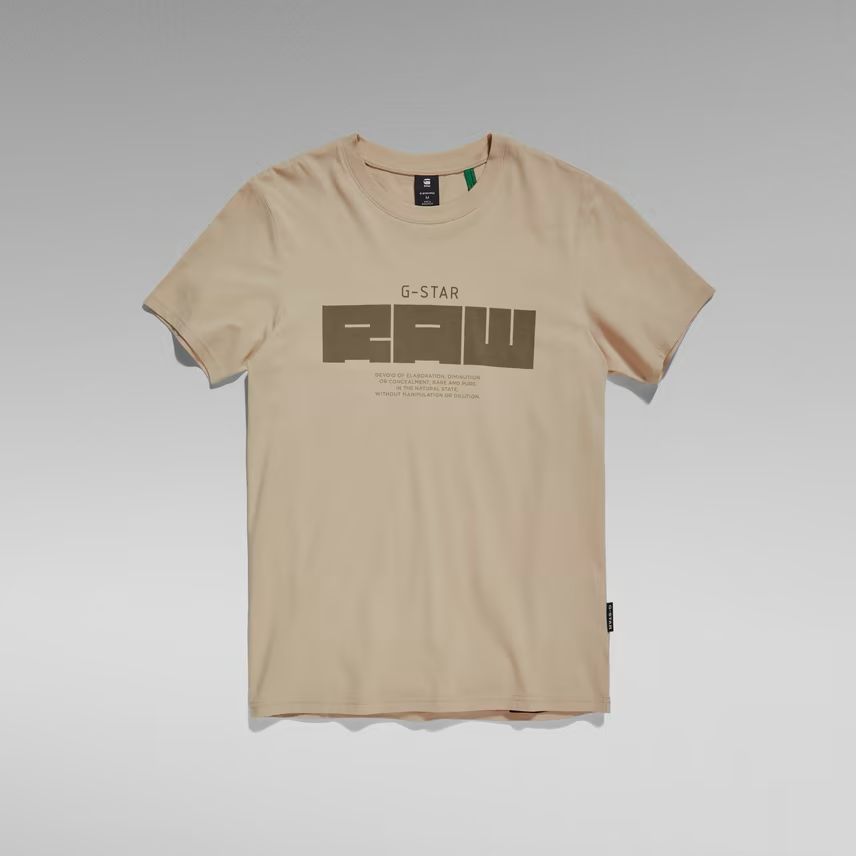 G-STAR RAW T-SHIRT SLIM FIT CREW NECK-SAND