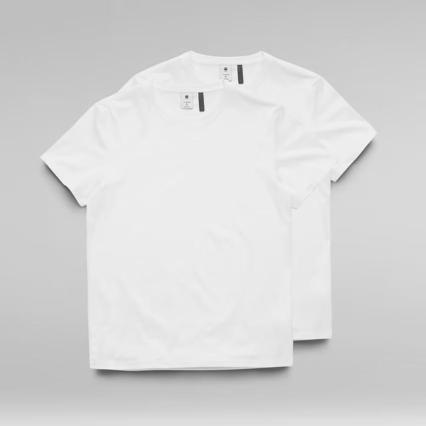 G-STAR RAW T-SHIRT PLAIN SLIM FIT CREW NECK-WHITE