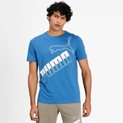 PUMA LOGO MEN REGULAR FIT T-SHIRT | SKY BLUE