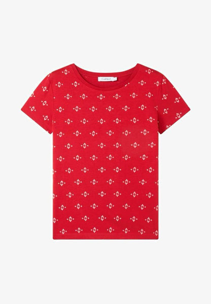 CONBIPEL WITH ALL OVER PRINT - PRINT T-SHIRT | RED