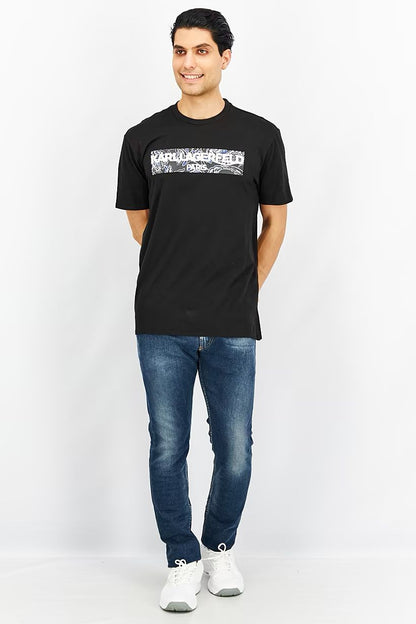 KARL LAGERFELD PARIS-SCRIPT LOGO TEE | BLACK