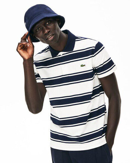 LACOSTE MEN SLIM FIT CLASSIC STRIPED POLO SHIRT | NAVY/WHITE