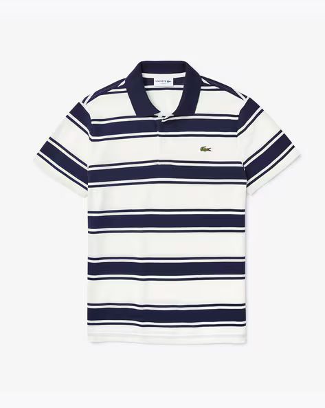 LACOSTE MEN SLIM FIT CLASSIC STRIPED POLO SHIRT | NAVY/WHITE