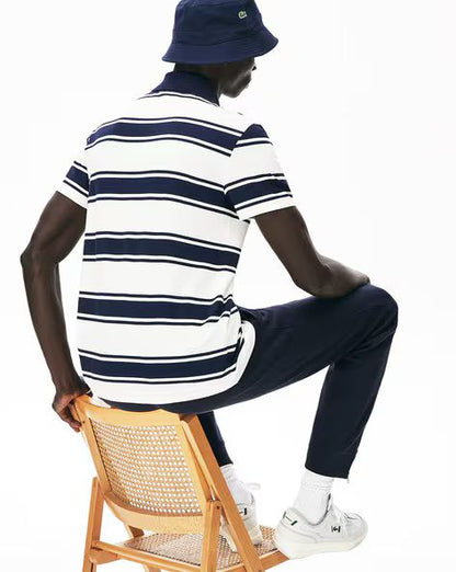 LACOSTE MEN SLIM FIT CLASSIC STRIPED POLO SHIRT | NAVY/WHITE