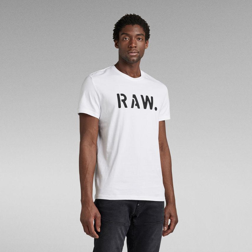 G-STAR RAW STENCIL T-SHIRT | WIHTE