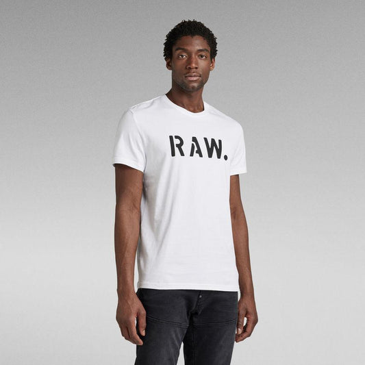 G-STAR RAW STENCIL T-SHIRT | WIHTE