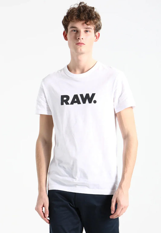 G-STAR RAW T-SHIRT SLIM FIT ROUND NECK-WHITE