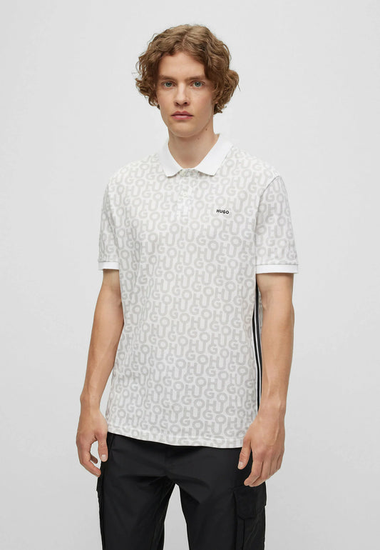 HUGO BOSS DONLAN COTTON PIQUE POLO | WHITE