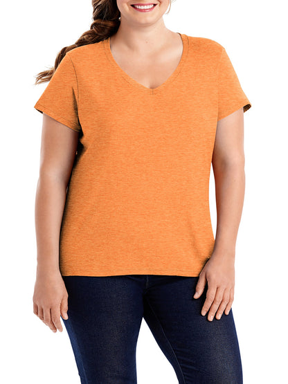 BLUE MOTION'S ELENGANCE: THE PERFECT ORANGE V-NECK FOR HER