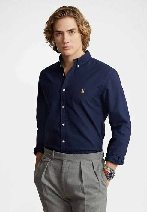 RALPH LAUREN CASUAL-CLASSIC FIT-SHIRT | NAVY BLUE