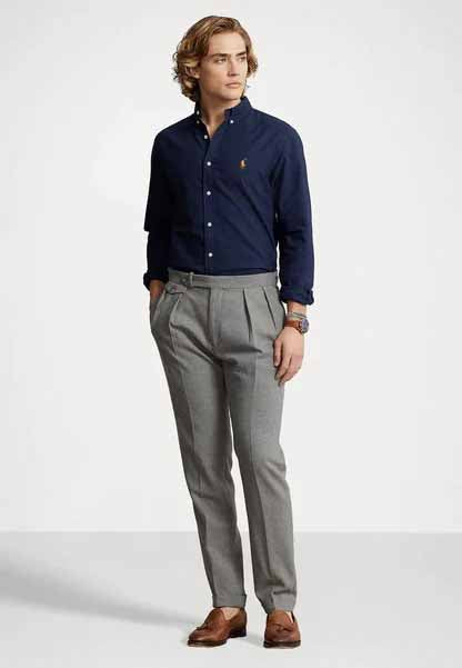 RALPH LAUREN CASUAL-CLASSIC FIT-SHIRT | NAVY BLUE