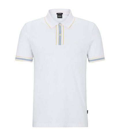 HUGO BOSS REGULAR FIT STRETCH POLO MEN'S | WHITE