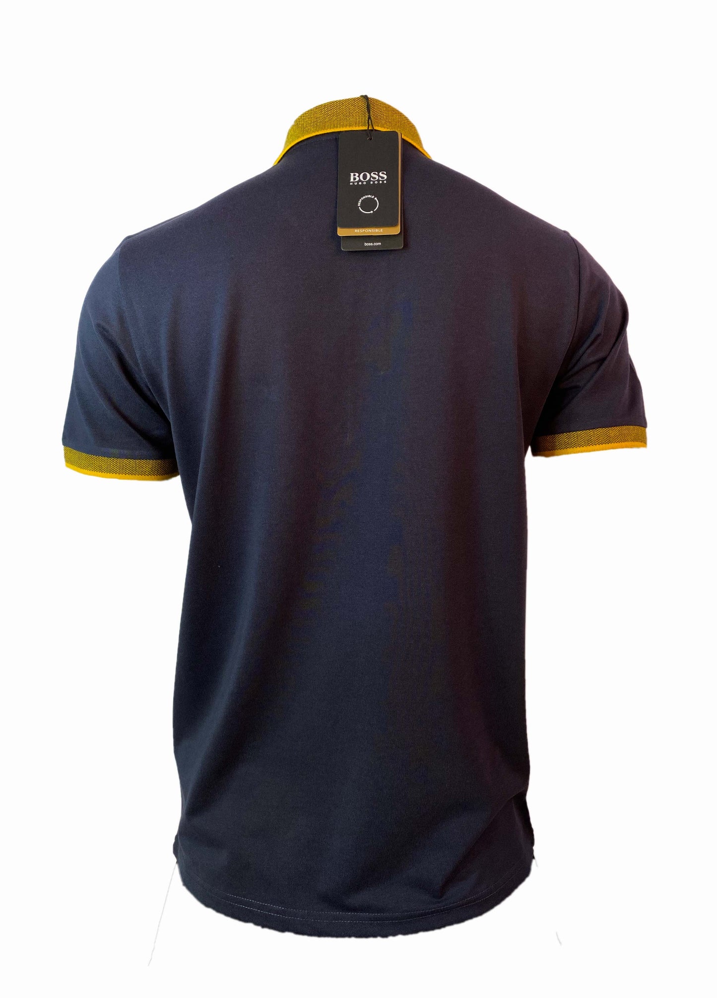 HUGO BOSS WITH BOSS LOGO POLO SHIRT | NAVY