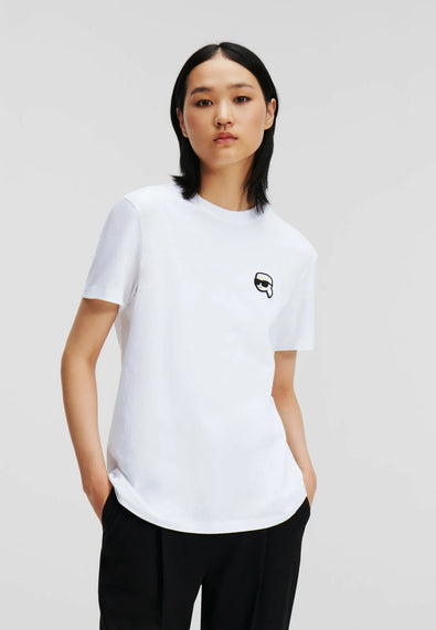 KARL LAGERFELD IKON OVERSIZED T-SHIRT | WHITE