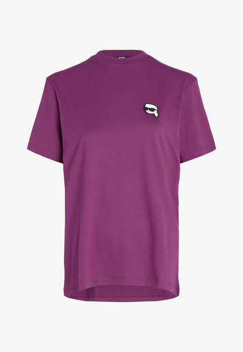 KARL LAGERFELD IKON OVERSIZED T-SHIRT | PURPLE