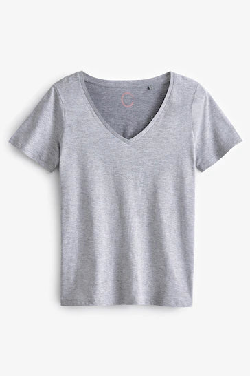 NEXT PLAIN V NECK WOMEN'S T-SHIRT | GRAY