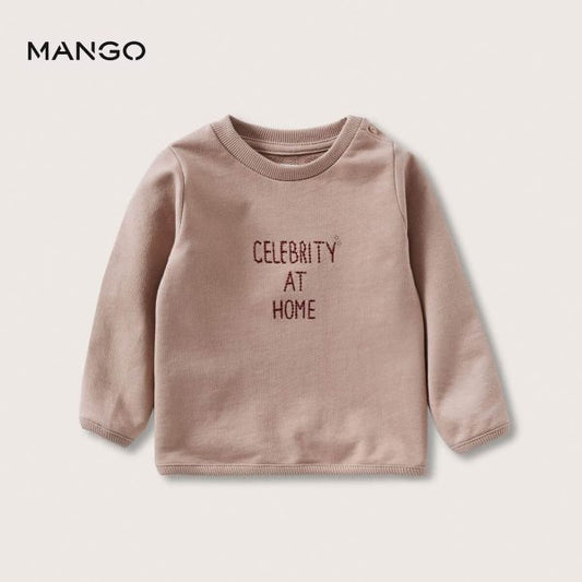 M.A.N.G.O-PASTEL PINK CELEBRITY AT HOME SWEATSHIRT | KIDS