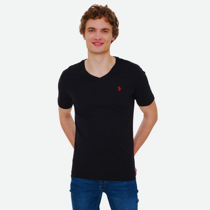 U.S. POLO ASSN. BASIC-V NECK T-SHIRT | BLACK