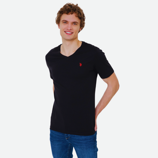 U.S. POLO ASSN. BASIC-V NECK T-SHIRT | BLACK