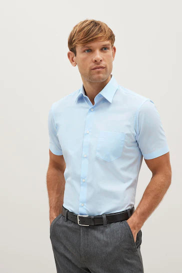 NEXT-ESAY CARE SHIRT-REGULAR FIT | LIGHT BLUE