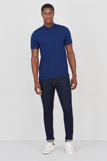 NEXT. - PIQUE SHORT SLEEVE POLO | DARK BLUE