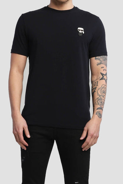 KARL LAGERFELD CREWNECK T-SHIRT | BLACK