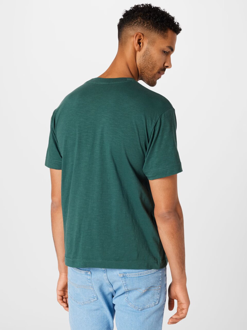 S.OLIVER  PREMIUM FRONT PRINT T-SHIRT | HUNTER GREEN