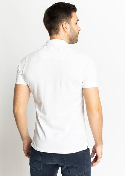 REPLAY.- DYED C0TT0N PIQUET SHORT SLEEVE POLO | WHITE