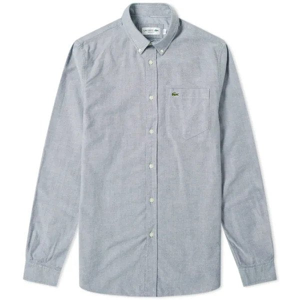 LACOSTE PREMIUM OXFORD SHIRT-MEN | GREY