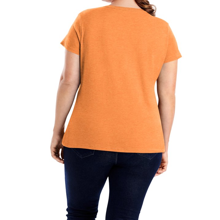 BLUE MOTION'S ELENGANCE: THE PERFECT ORANGE V-NECK FOR HER