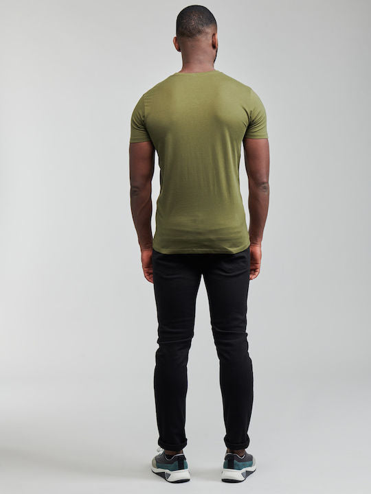 DIESEL. CREW NECK FLEXIBLE T-SHIRT | DARK GREEN