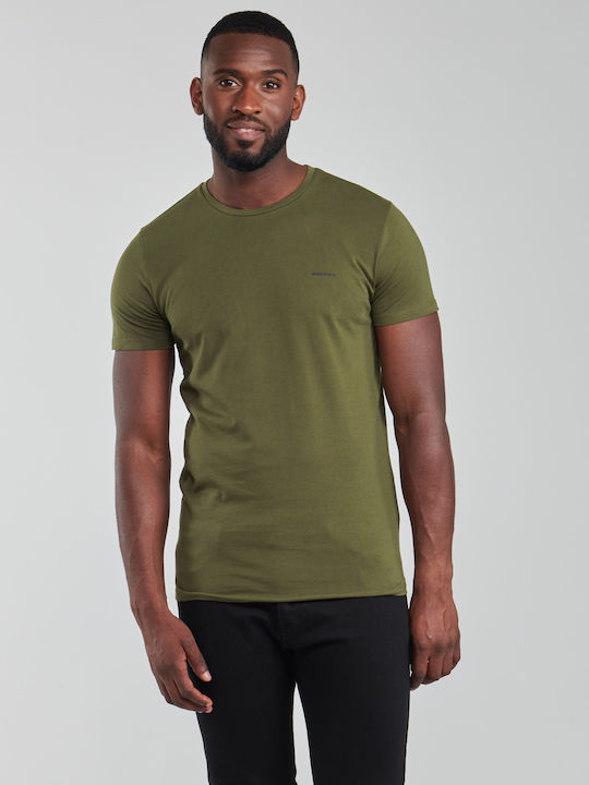 DIESEL. CREW NECK FLEXIBLE T-SHIRT | DARK GREEN