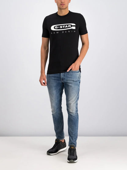 G-STAR RAW T-SHIRT SLIM FIT ROUND NECK-BLACK