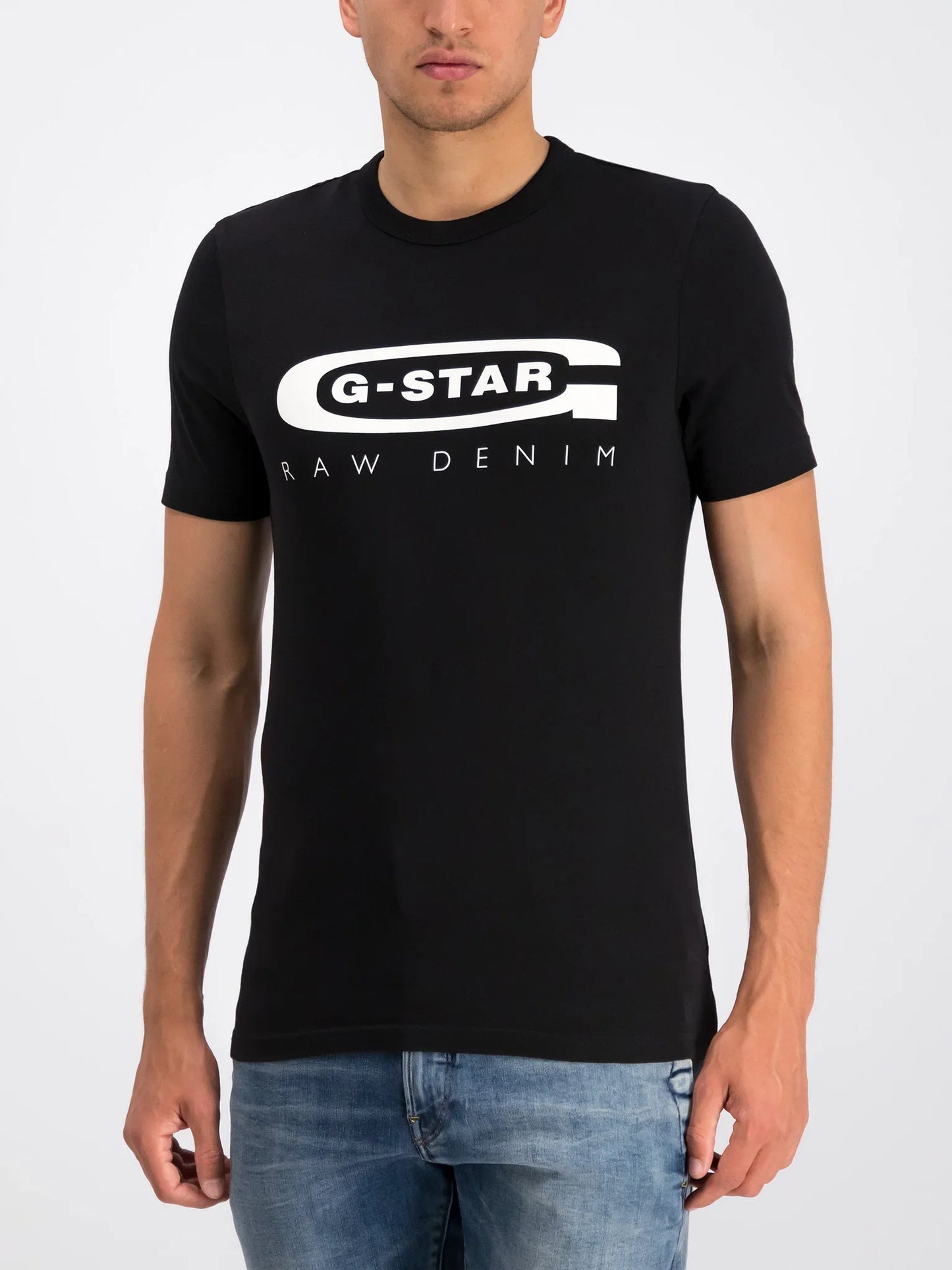 G-STAR RAW T-SHIRT SLIM FIT ROUND NECK-BLACK