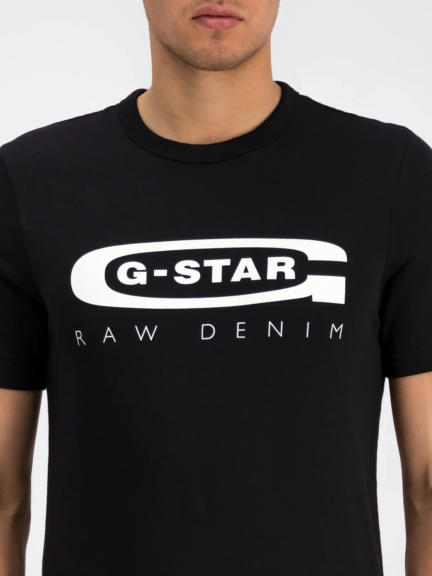 G-STAR RAW T-SHIRT SLIM FIT ROUND NECK-BLACK