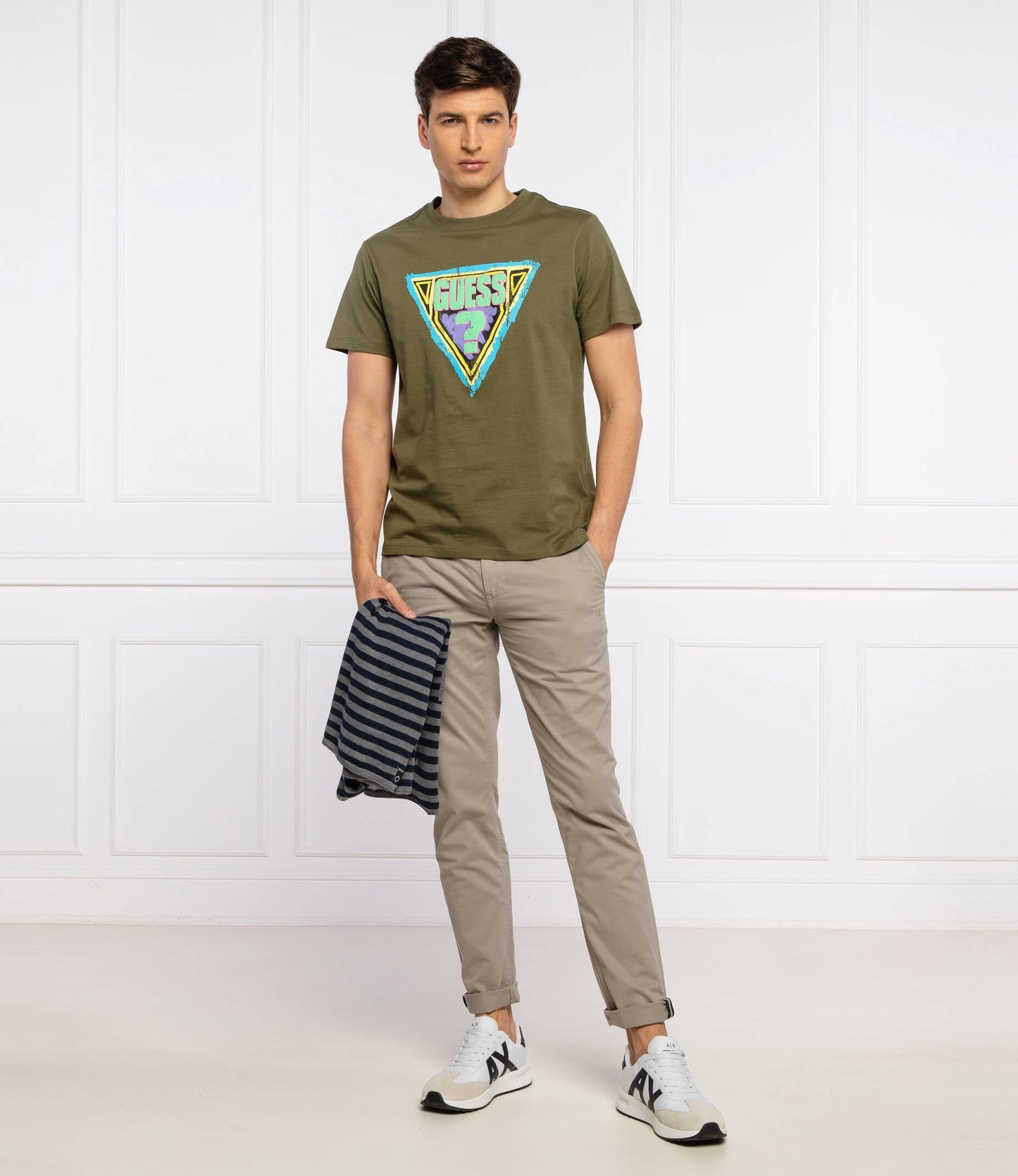 GUESS TEE SHIRT REGULAR FIT | GREEN