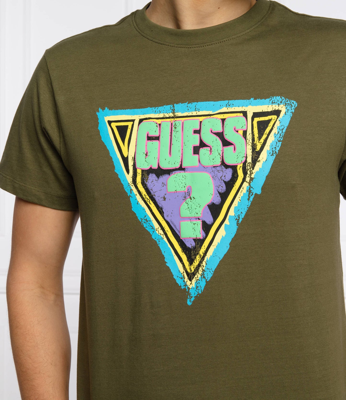 GUESS TEE SHIRT REGULAR FIT | GREEN