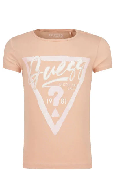 GUESS LOS ANGELES-KIDS-TEE SHIRT-PRINTED | PEACH