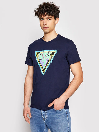 GUESS TEE SHIRT-REGULAR FIT | NAVY BLUE