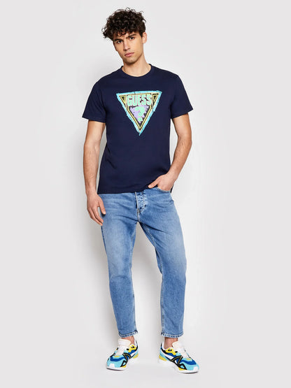 GUESS TEE SHIRT-REGULAR FIT | NAVY BLUE