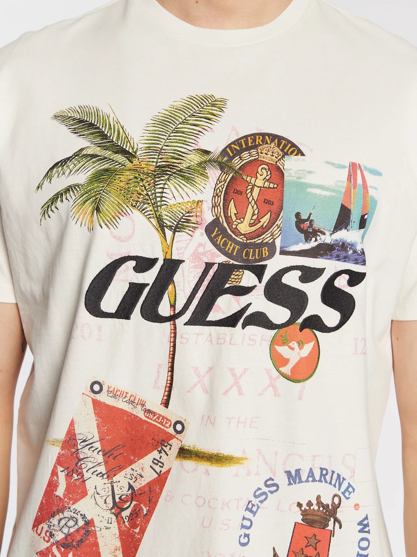 GUESS TEE SHIRT-REGULAR FIT | CREAMY WHITE