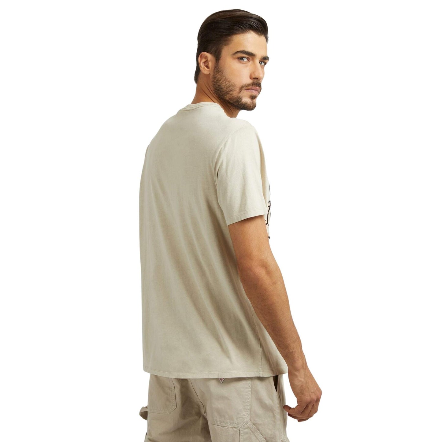 GUESS BSC LUCID DREAMS SLIM FIT T-SHIRT | SAND